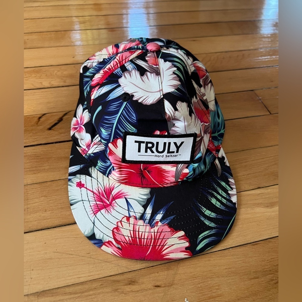 Truly Hard Seltzer SnapBack Hat Hawaiian Floral Tropical Unisex Adjustable Cap‎